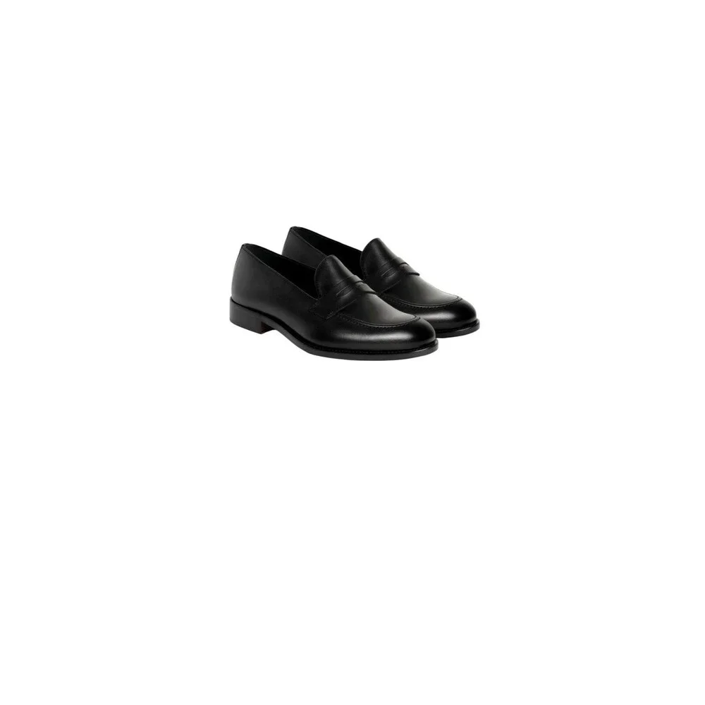 Thursday Boot Co Mens Lincoln Penny Loafer 10 Black Leather Wood Bottom Dressy